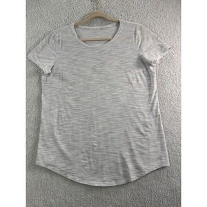 Lululemon Love Tee Short Sleeve Crewneck Grey White Space Dye Heathered Top